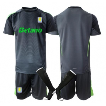 Billige Fotballdrakt Aston Villa Keeper Replika Hjemmedraktsett Barn 2025-26 Kortermet (med bukser)